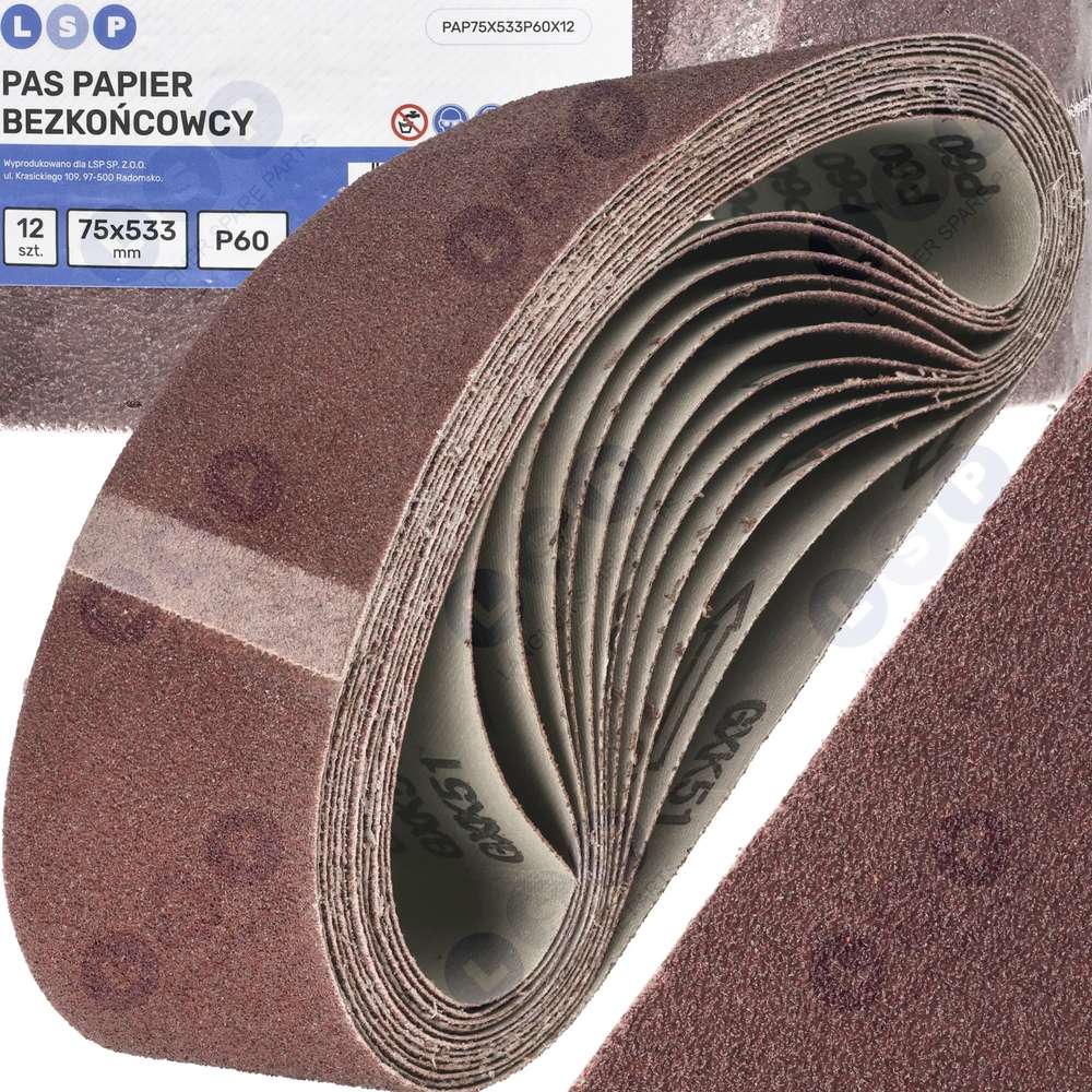 Brúsny papier 75x533 brúsny pás pre pásovú brúsku P60